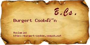 Burgert Csobán névjegykártya